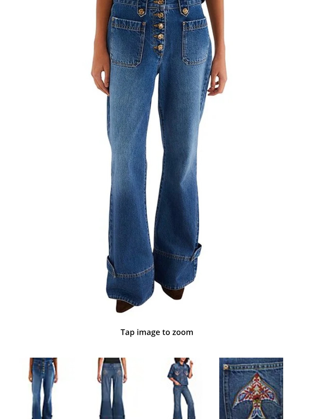 Farm Rio's High Rise Flare Leg Denim Pants